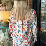 Harper Western Print Blouse
