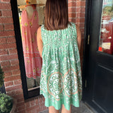 Kinsley Print Pleated Mini Dress