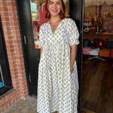 Arya Flowy Peasant Dress