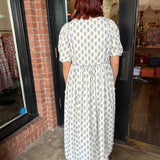 Arya Flowy Peasant Dress
