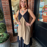 Viviana Block Tank Midi Dress