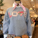 Love Quilt Print Sweatshirt