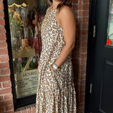 Jeanette Leopard Maxi Dress
