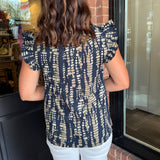Anna Ruffled Sleeve Top