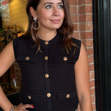 Grace Knit Gold Button Vest