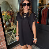 Janet Gold Button Dress