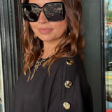 Janet Gold Button Dress