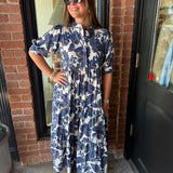 Josie Boho Leaf Print Dress
