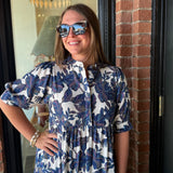Josie Boho Leaf Print Dress