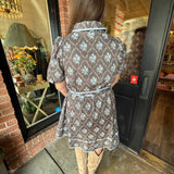 Leena Brown Floral Dress