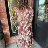 Barbara Pattern Midi Dress