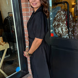 Blaire Black Belted Dress