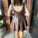 Brooke Faux Leather Mini Dress