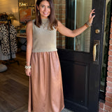 Ciara Mixed Media Maxi Dress