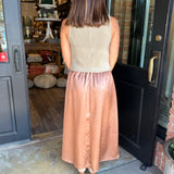 Ciara Mixed Media Maxi Dress
