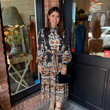 Blaire Black Floral Dress