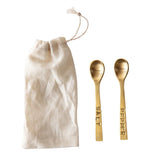 Salt and Pepper Brass Spoons