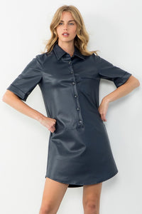 Shawn Faux Leather Dress