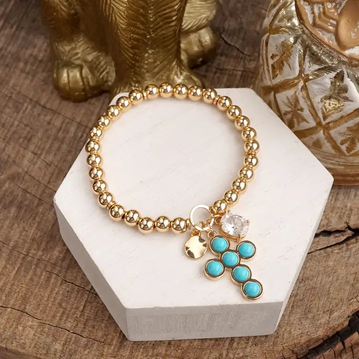 Shea Cross Charm Bracelet