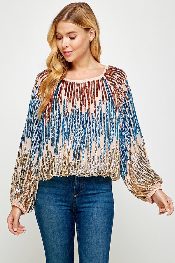 Everleigh Sequined Blouse