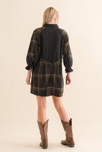 Load image into Gallery viewer, Ashton Denim &amp; Plaid Dress
