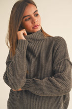 Load image into Gallery viewer, Piper Charcoal Chenille Sweater
