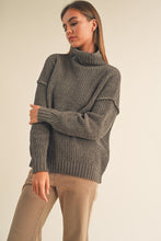 Load image into Gallery viewer, Piper Charcoal Chenille Sweater
