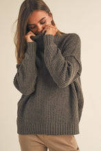 Load image into Gallery viewer, Piper Charcoal Chenille Sweater
