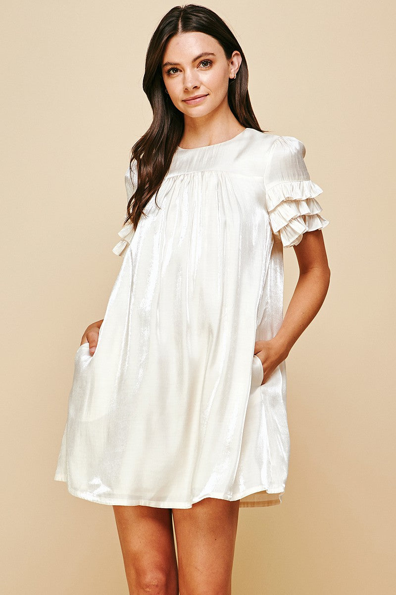 Vivian Ruffled Sleeve Dress