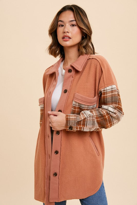 Jordan Fleece & Plaid Shacket