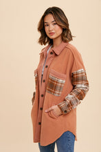 Load image into Gallery viewer, Jordan Fleece &amp; Plaid Shacket
