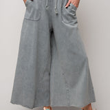 Terry Knit Wide Leg Pant