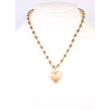 Heart Necklace with Ball Chain