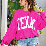 Texas Ribbed Sweatshirt