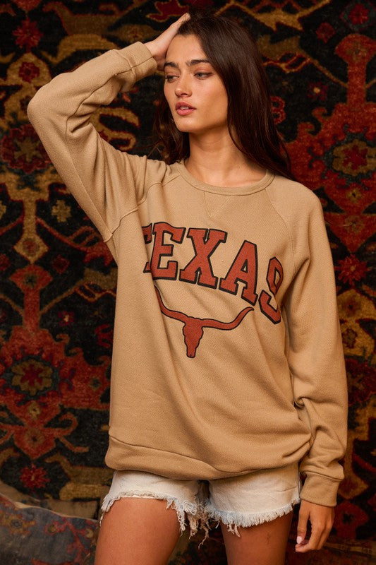 Texas Graphic Sweatshirt with Longhorn