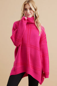 Jessica Grid Print Sweater