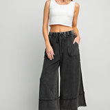 Terry Knit Wide Leg Pant