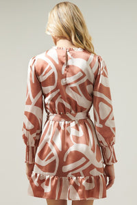 Kelly Satin Abstract Dress