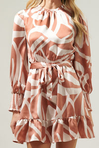 Kelly Satin Abstract Dress
