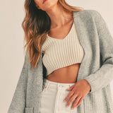 Tate Fuzzy Long Cardigan