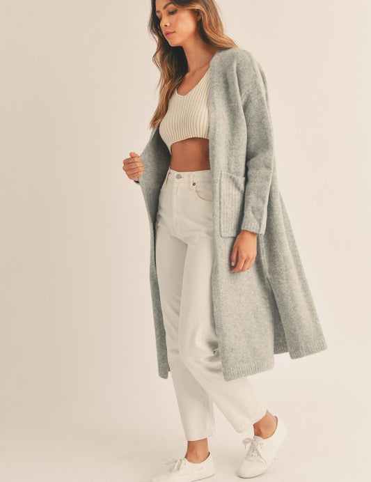 Tate Fuzzy Long Cardigan