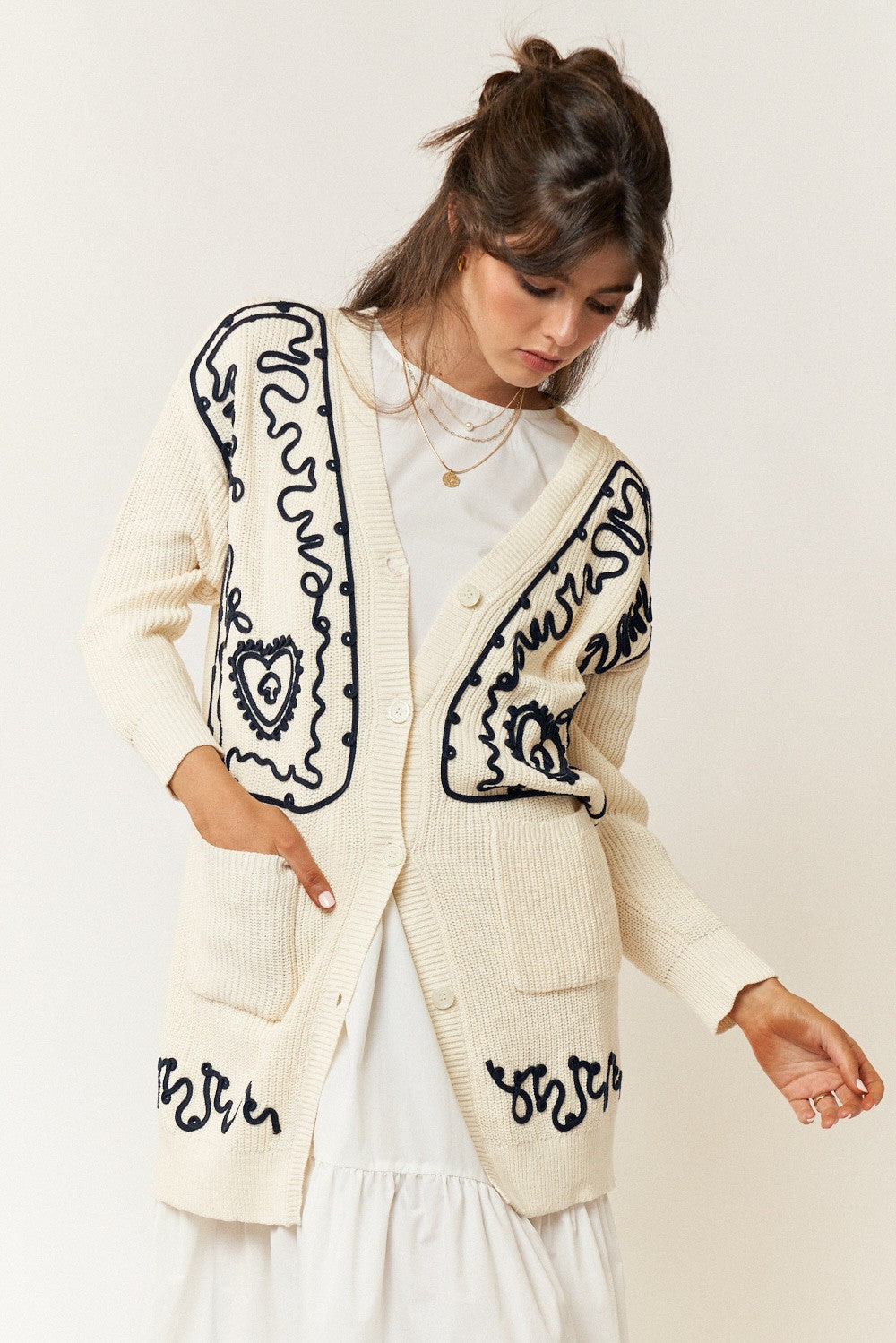 Maria Embroidered Cardigan