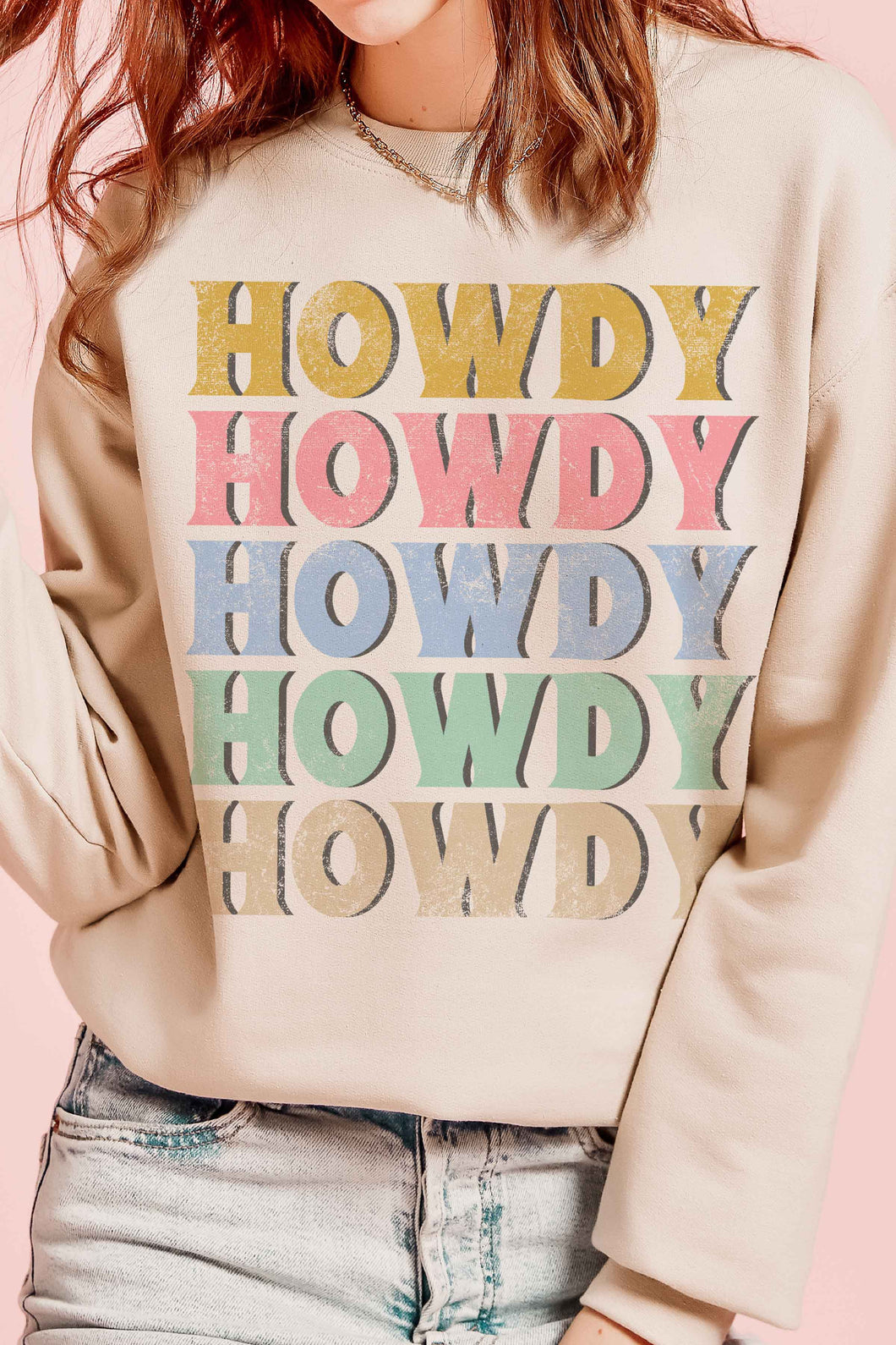 Multi Howdy Graphic Sweatshirt