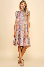 Load image into Gallery viewer, Julia Paisley Satin Dress
