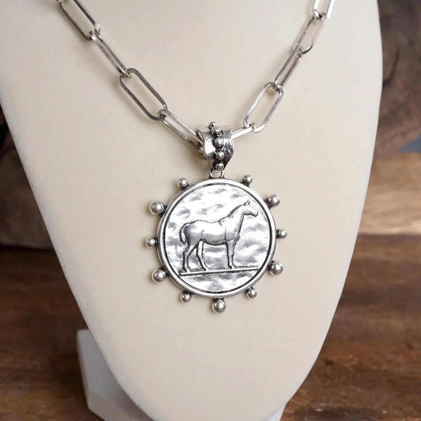 Equestrian Pendant Necklace