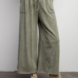 Terry Knit Wide Leg Pant