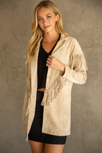 Load image into Gallery viewer, Gabriella Fringe Faux Suede Jacket
