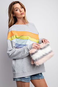 Rainbow Colorblock Sweatshirt