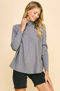 Melody Flowy Turtleneck Top