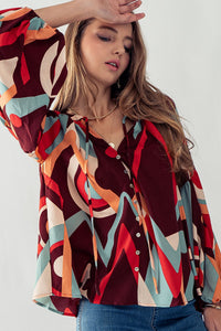 Riley Abstract Blouse